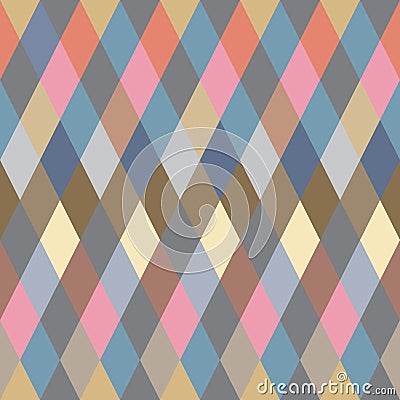 Colorful Rhombus. Seamless pattern, background Vector Illustration