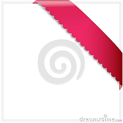 Colorful ribbon on white paper Vector Illustration