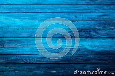 Colorful rich blue wooden background texture Stock Photo