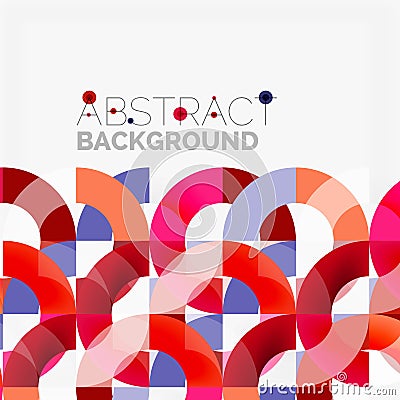 Colorful rings on grey background, modern geometric pattern design Vector Illustration