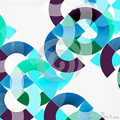 Colorful rings on grey background, modern geometric pattern design Vector Illustration