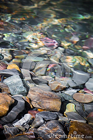 Colorful River Rocks Stock Photo