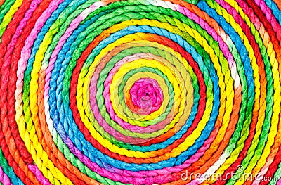 Colorful rope circle Stock Photo