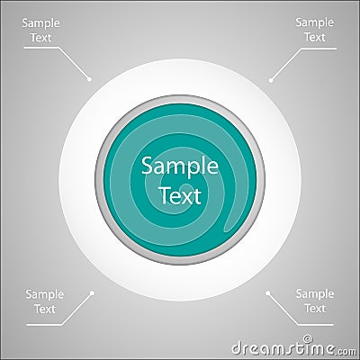 Colorful round metaball diagram infographics Vector Illustration