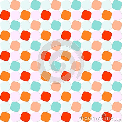 Colorful Rounded Squares Pattern Vector Illustration