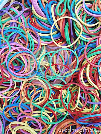 Colorful rubber band Stock Photo