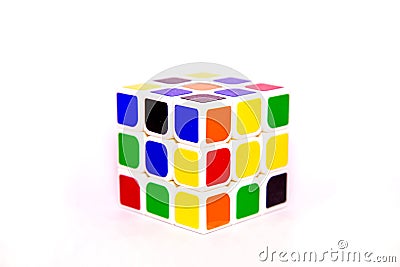 Colorful Rubik`s Cube Editorial Stock Photo