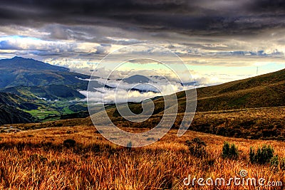 Colorful rucu Pichincha volcano, Ecuador Stock Photo