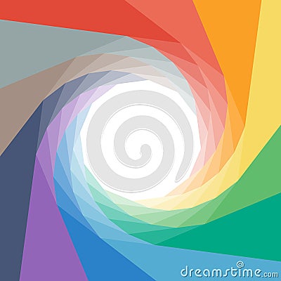 Colorful rumpled geometric swirl background design Vector Illustration