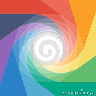 Colorful rumpled geometric swirl background design Vector Illustration