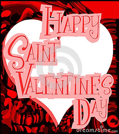 Colorful Saint Valentine's day greeting card Vector Illustration