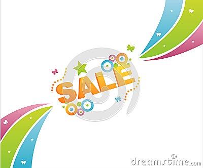 Colorful sale background Vector Illustration