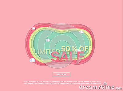 Colorful sale background. Vector Illustration