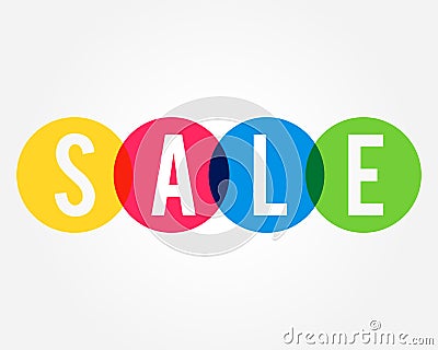 Colorful Sale design concept, banner design strategy Vector Illustration