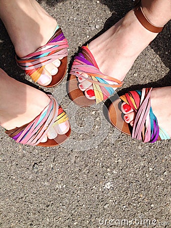 Colorful sandals Stock Photo