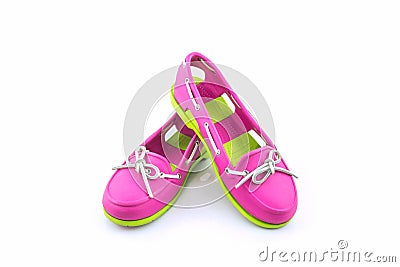 Colorful of Sandals shoes, flip flops. Stock Photo