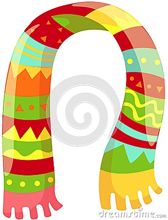 Colorful scarf Vector Illustration