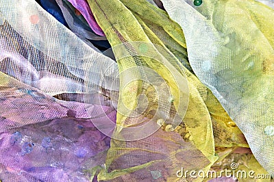 Colorful Scarves Background Stock Photo
