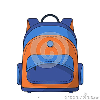 Colorful school bag Vector Illustration