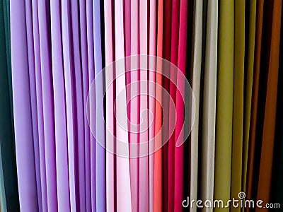 Colorful scraf hanging Stock Photo
