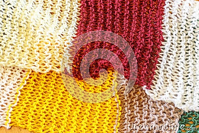 Colorful scraf of wool as a bckground Stock Photo