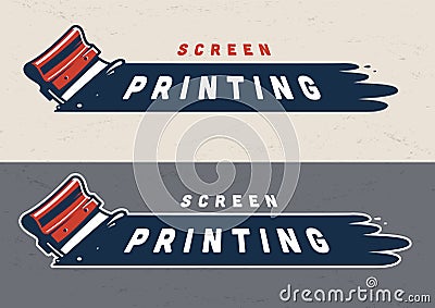 Colorful screen printing concept Vector Illustration