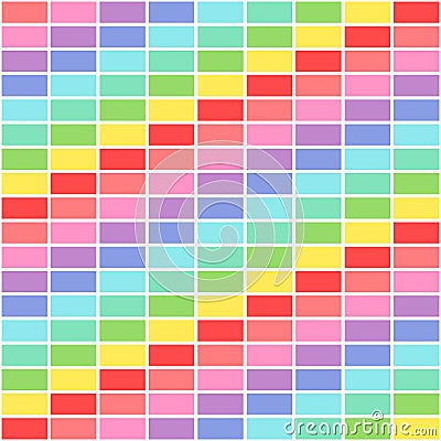 Colorful seamless pattern. Dance floor in 80s style Vector Illustration