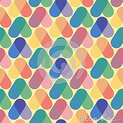 Colorful seamless pattern retro style Stock Photo