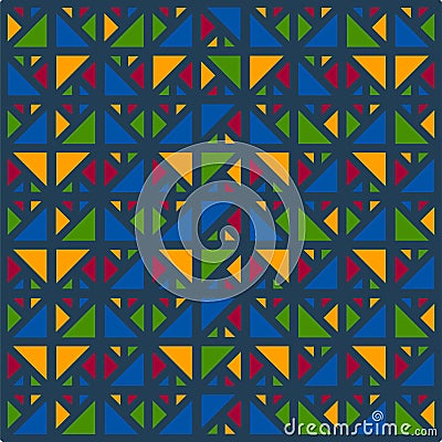 Colorful Seamless Pattern With Triangles, Abstract, Illustrator Geometric Pattern Wallpaper Stock Photo