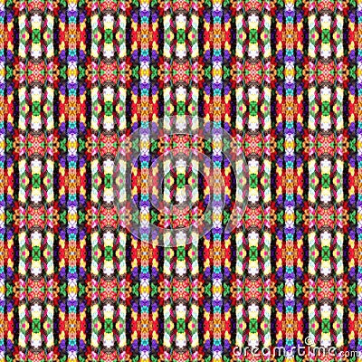 Colorful seamless portuguese tiles Ikat spanish tile pattern Italian majolica. Mexican puebla talavera Moroccan, Turkish, Lisbon Stock Photo