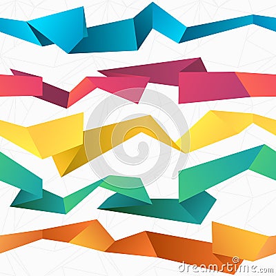 Colorful seamless vector abstract polygonal origami background Vector Illustration