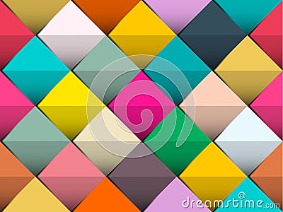 Colorful Seamless Vector Background with Retro Squares Suitable for Web or Print Designs Vector Illustration