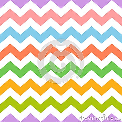 Colorful seamless zig zag pattern Vector Illustration