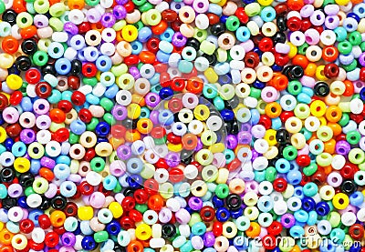 Colorful seed beads Stock Photo