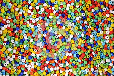 Colorful seed beads background Stock Photo