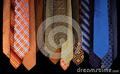 Colorful set of neckties Stock Photo