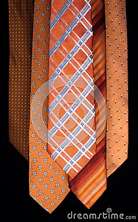 Colorful set of neckties Stock Photo
