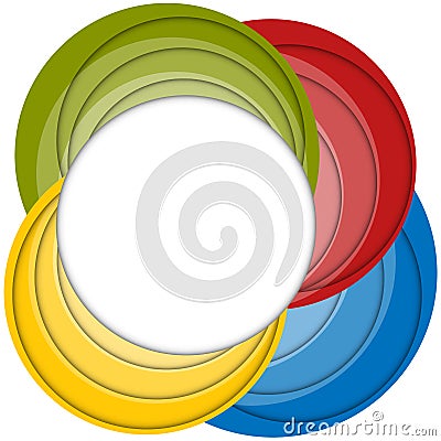 Colorful Shadows Frame with Circles Banner Vector Illustration