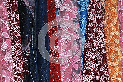 Colorful shawl Stock Photo