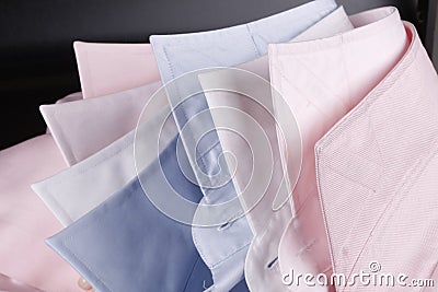 Colorful shirt collars Stock Photo