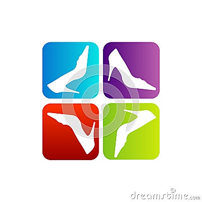 Colorful shoe background Vector Illustration
