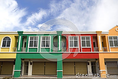 Colorful shop facades Stock Photo
