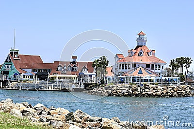 Parker lighthouse restaurant, Shoreline Village, Long Beach, California Editorial Stock Photo