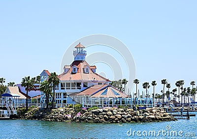 Parker lighthouse restaurant, Shoreline Village, Long Beach, California Stock Photo