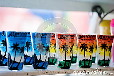 Colorful shot glass Stock Photo