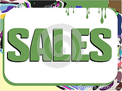 Colorful signboard with word sales Stock Photo