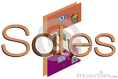 Colorful signboard with word sales Stock Photo