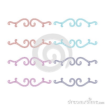 COLORFUL SIMPLE ORNAMENTAL BADGES COLLECTION Vector Illustration