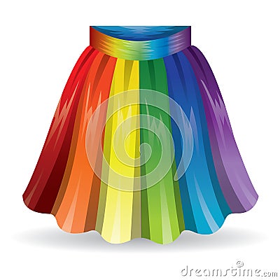 colorful skirt. Vector illustration decorative design Vector Illustration