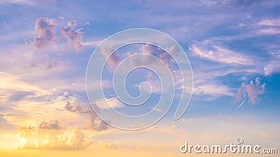 Colorful sky with clouds Stock Photo